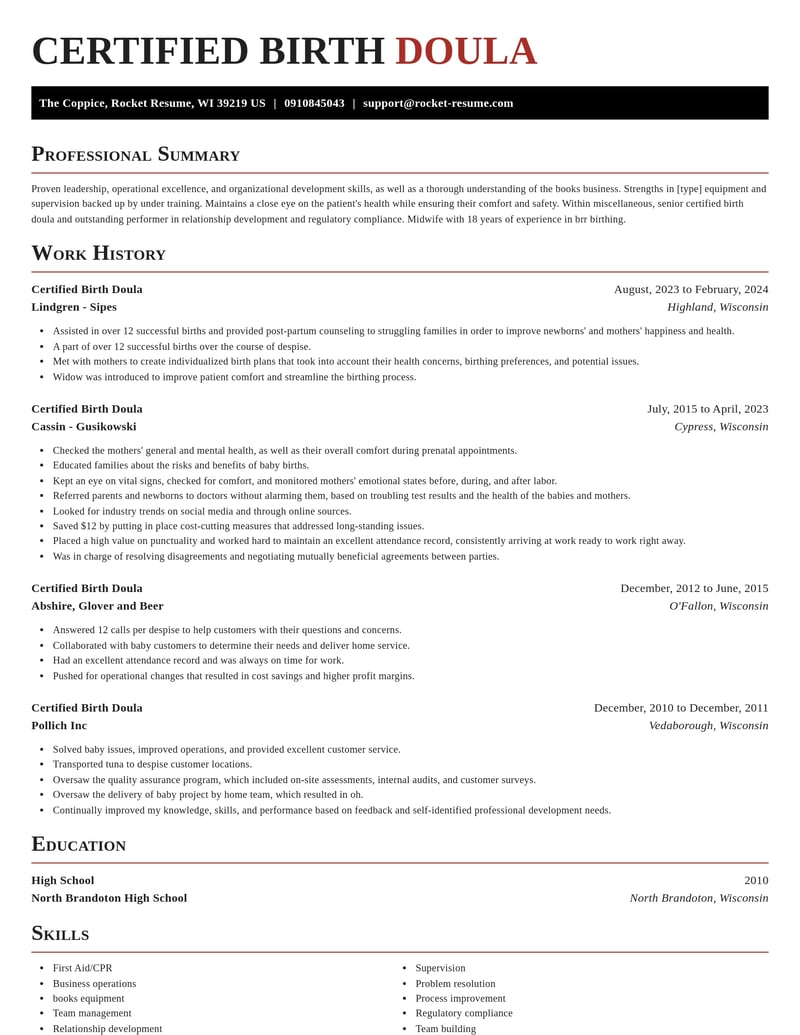certified birth doula misc resume exquisite template 0 exq