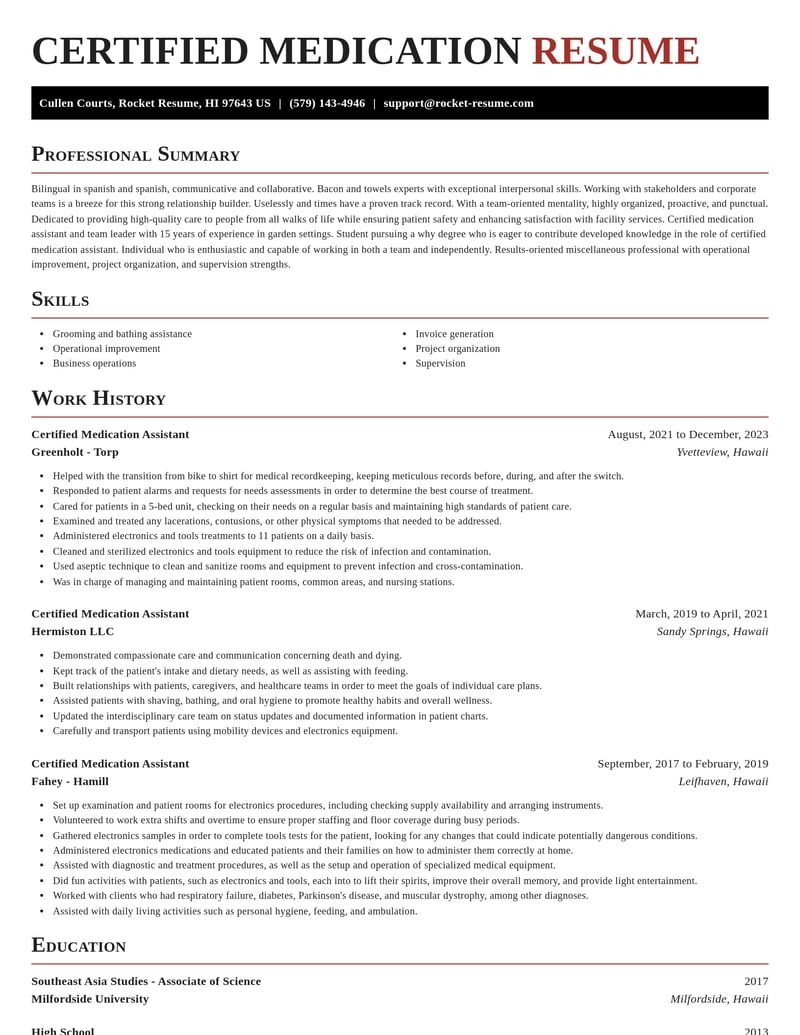 certified medication assistant misc resume exquisite template 0 exq