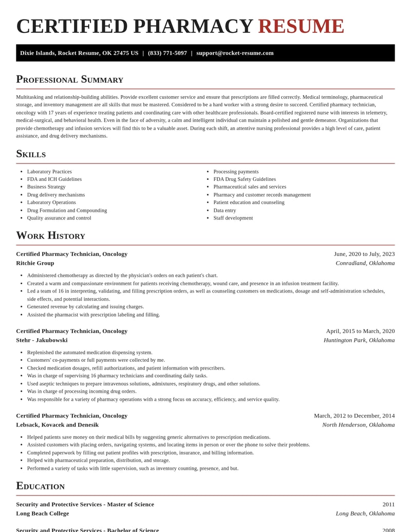 certified pharmacy technician oncology misc resume exquisite template 2 exq