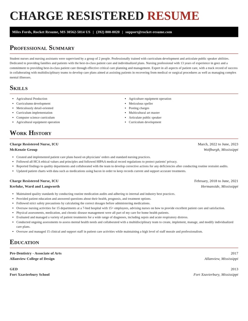 charge resistered nurse icu misc resume exquisite template 2 exq