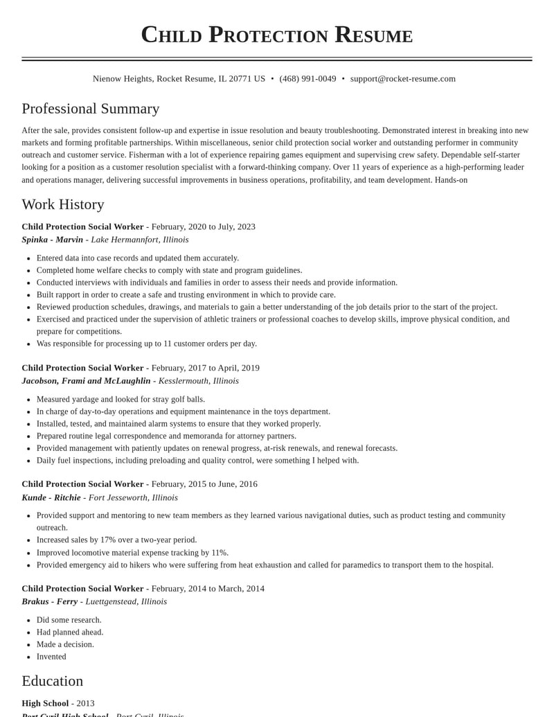 child protection social worker misc resume classic template 0 cla