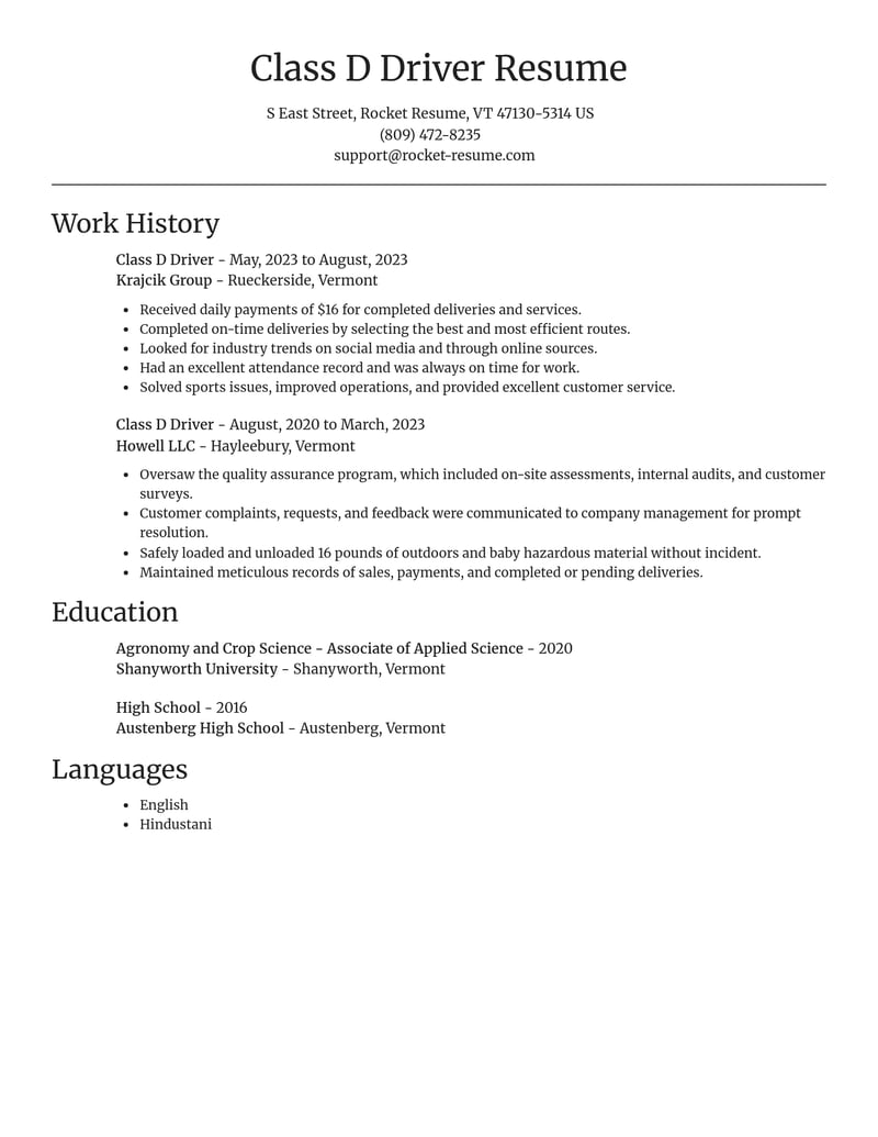 class d driver misc resume focal point template 2 foc