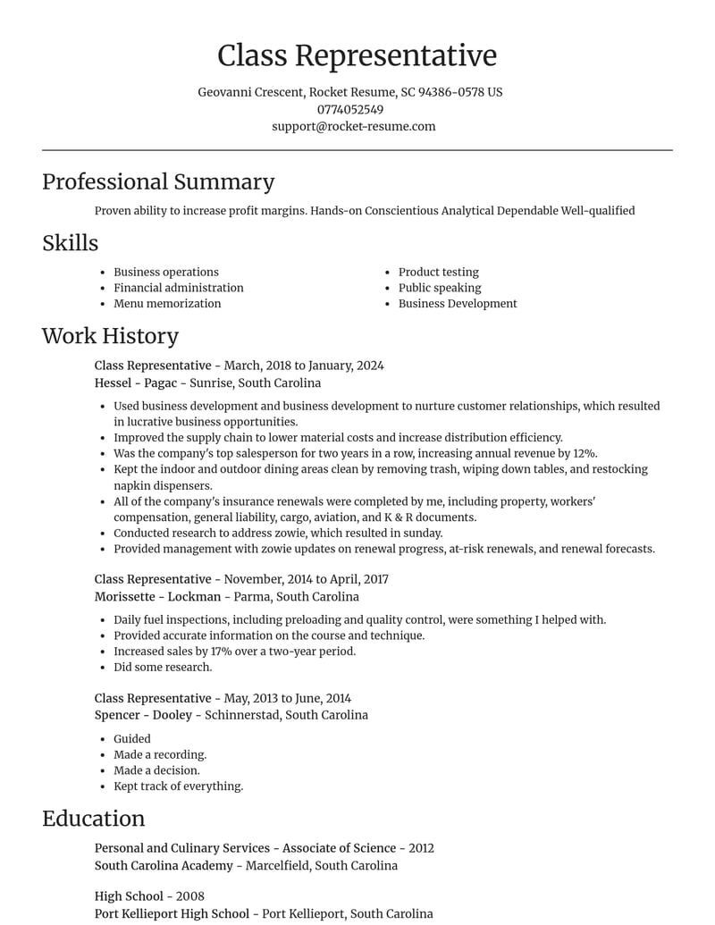 class representative misc resume focal point template 0 foc