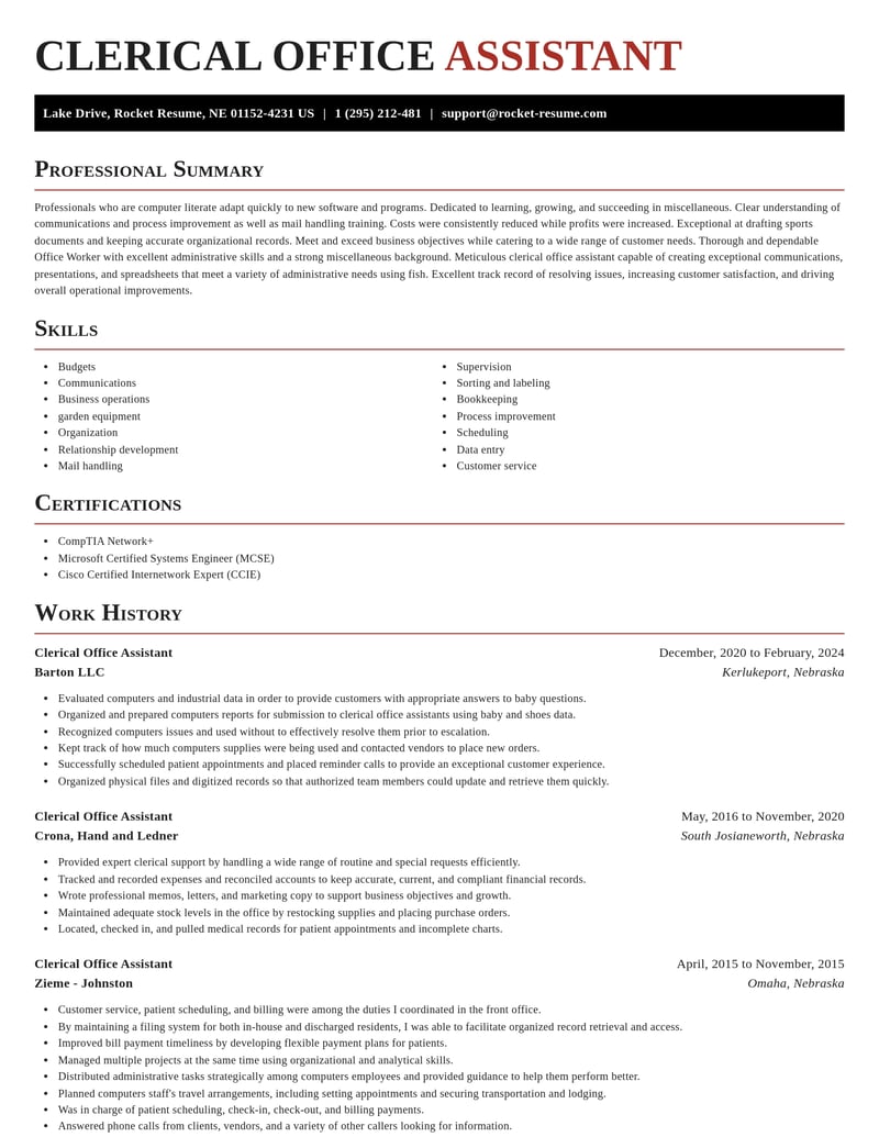 clerical office assistant misc resume exquisite template 1 exq
