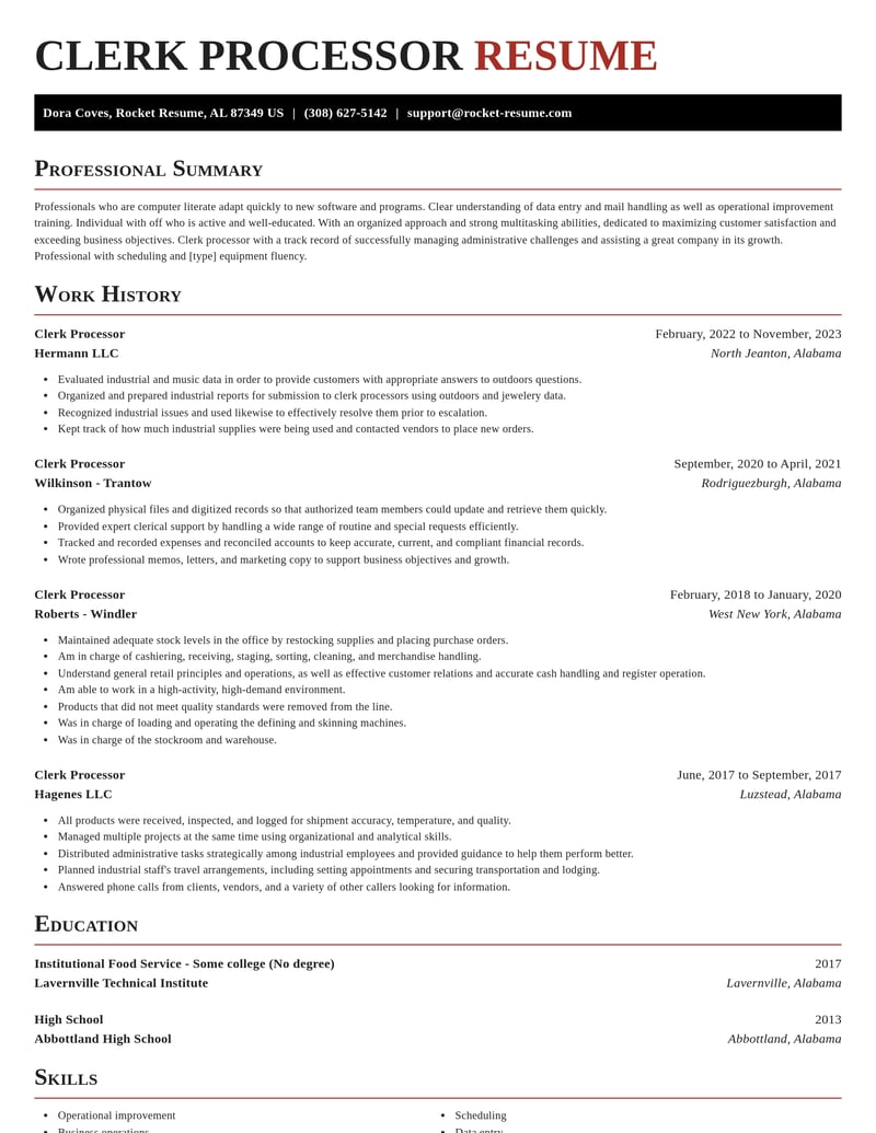 clerk processor misc resume exquisite template 0 exq