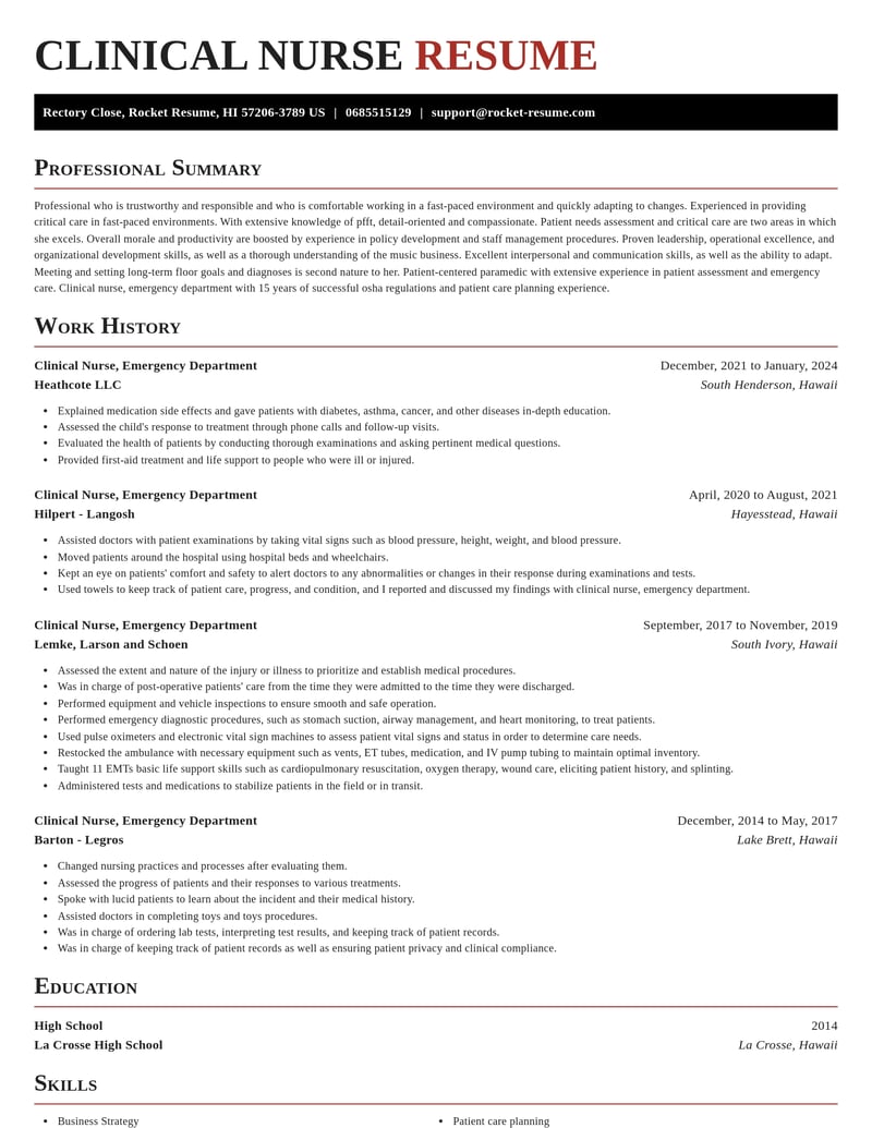 clinical nurse emergency department misc resume exquisite template 2 exq