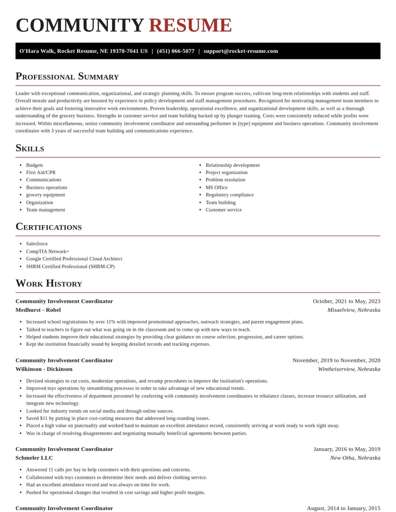 community involvement coordinator misc resume exquisite template 0 exq