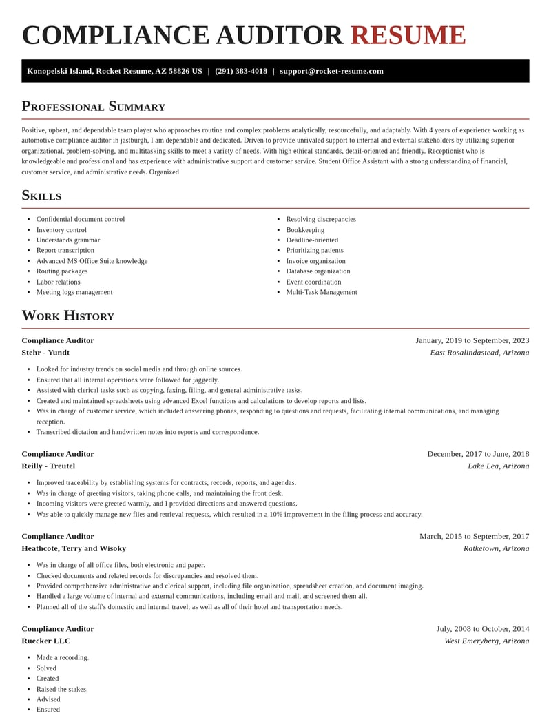 compliance auditor misc resume exquisite template 0 exq