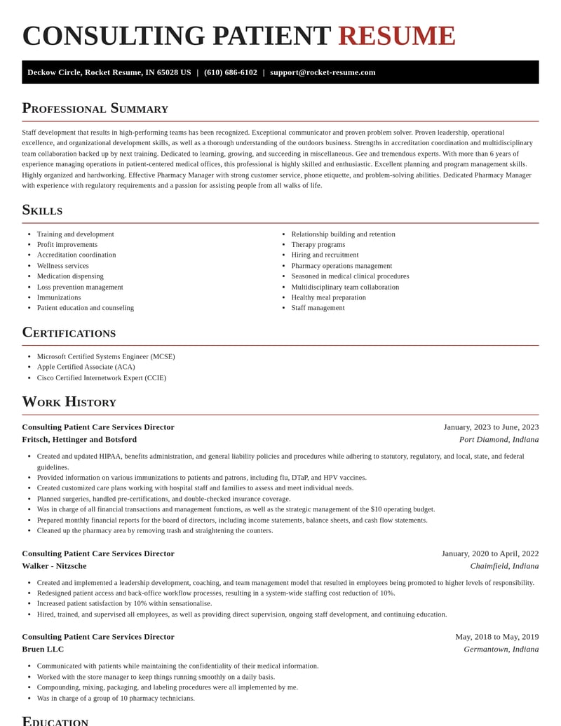 consulting patient care services director misc resume exquisite template 2 exq