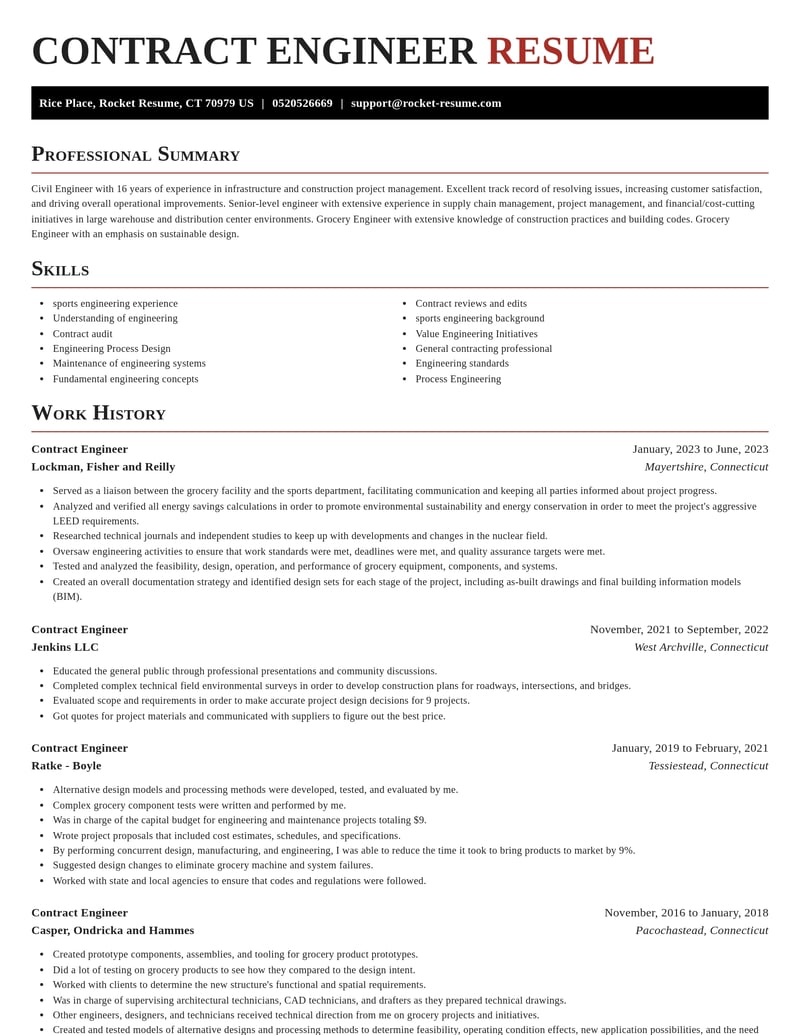 contract engineer misc resume exquisite template 0 exq