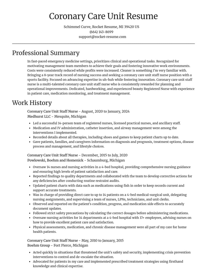 coronary care unit staff nurse misc resume focal point template 0 foc