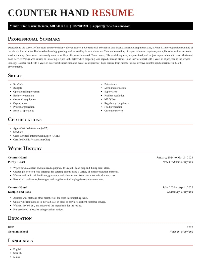 counter hand misc resume exquisite template 0 exq