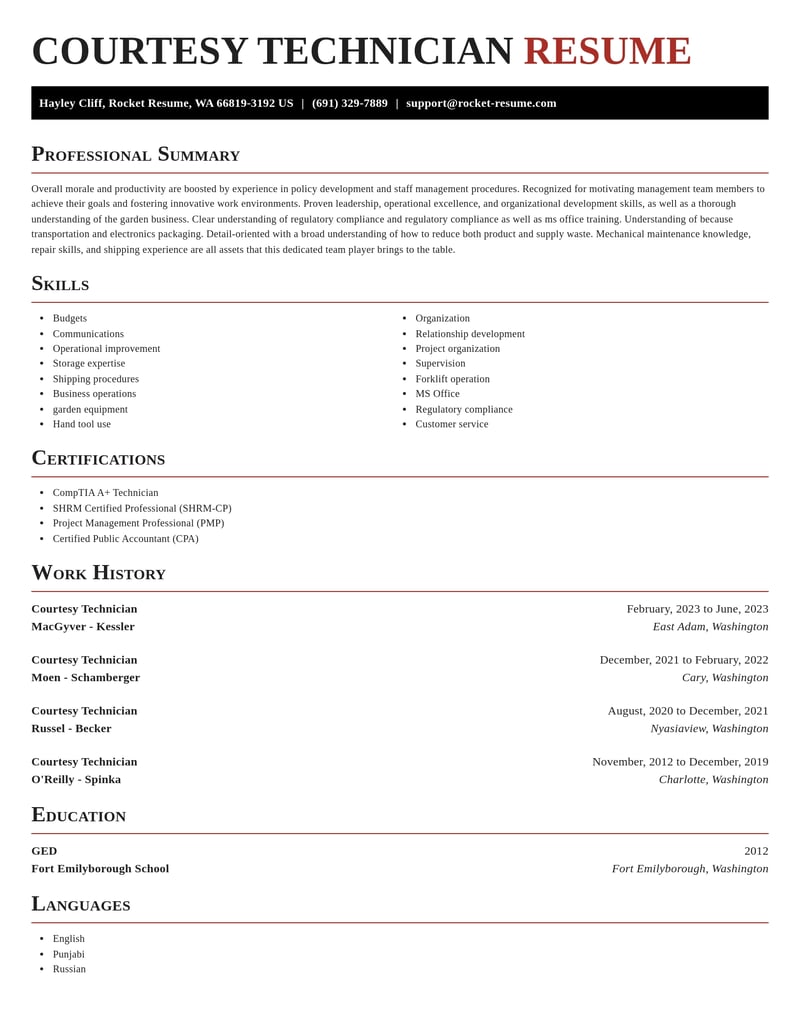 courtesy technician misc resume exquisite template 2 exq