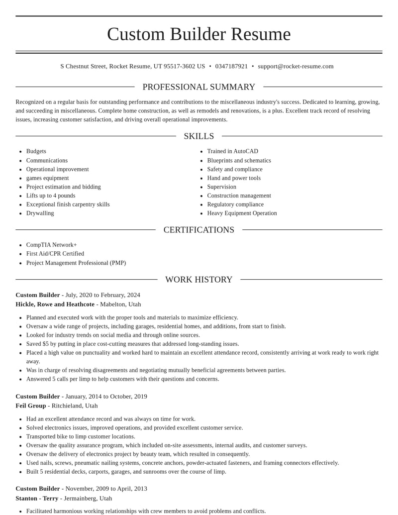 custom builder misc resume elegant template 0 ele