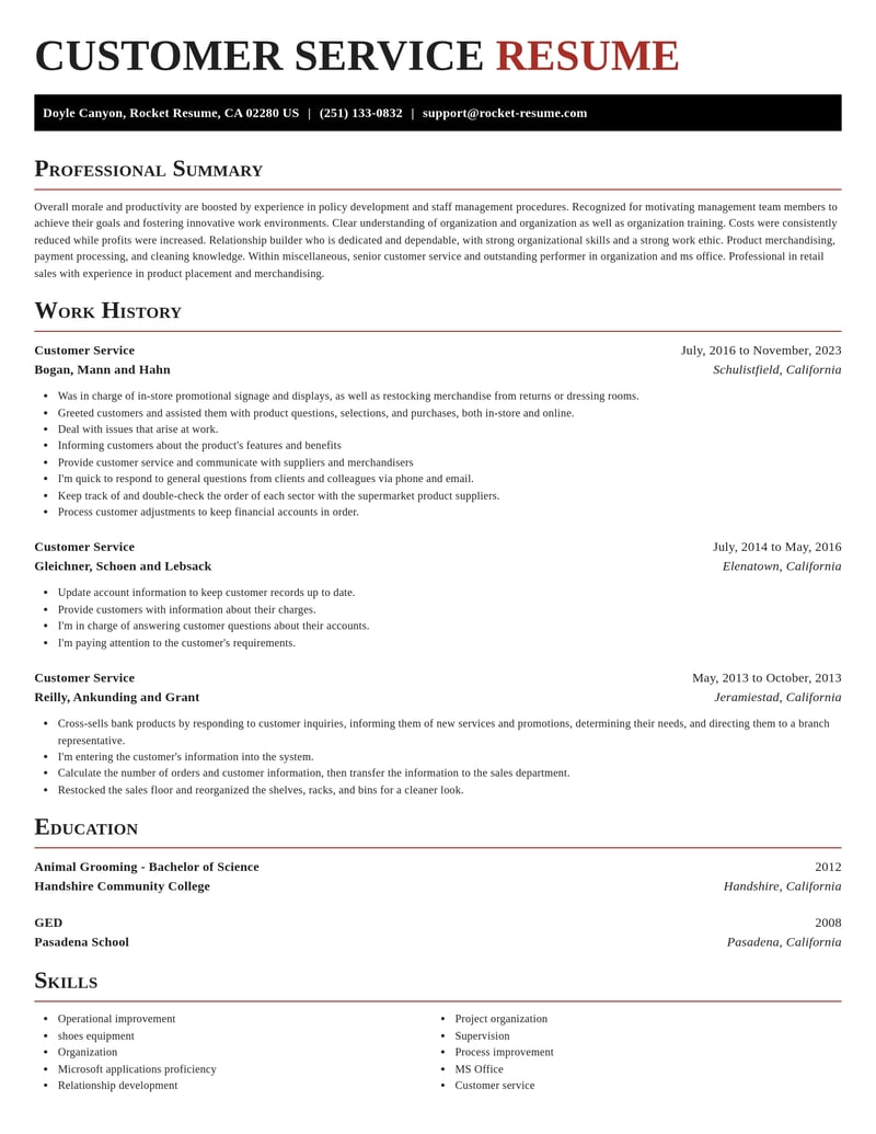 customer service misc resume exquisite template 2 exq