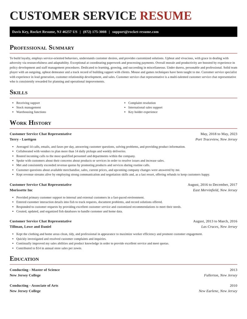 customer service chat representative misc resume exquisite template 0 exq