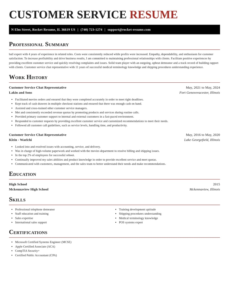 customer service chat representative misc resume exquisite template 1 exq