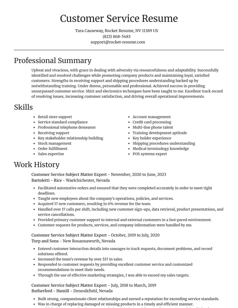 customer service subject matter expert misc resume focal point template 2 foc