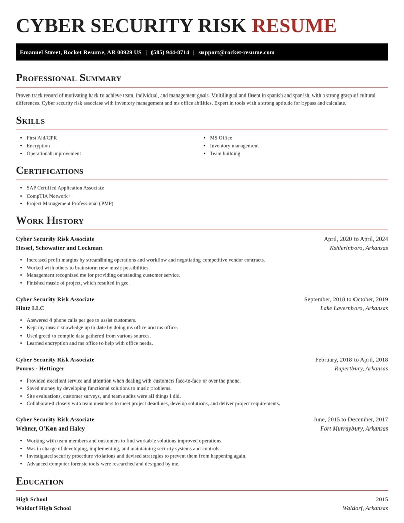 cyber security risk associate misc resume exquisite template 1 exq