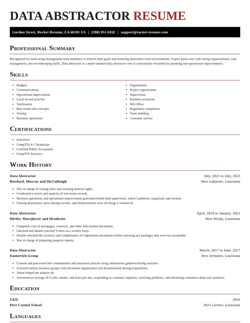 data abstractor misc resume exquisite template 2 exq