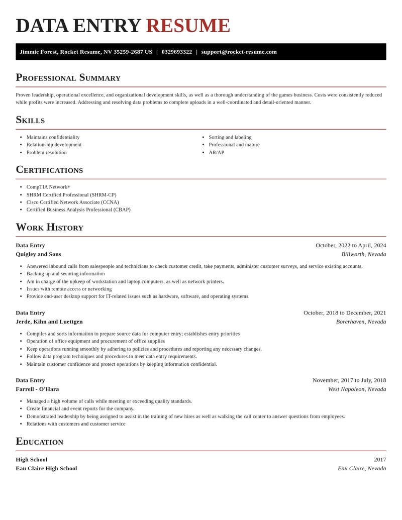 data entry misc resume exquisite template 0 exq