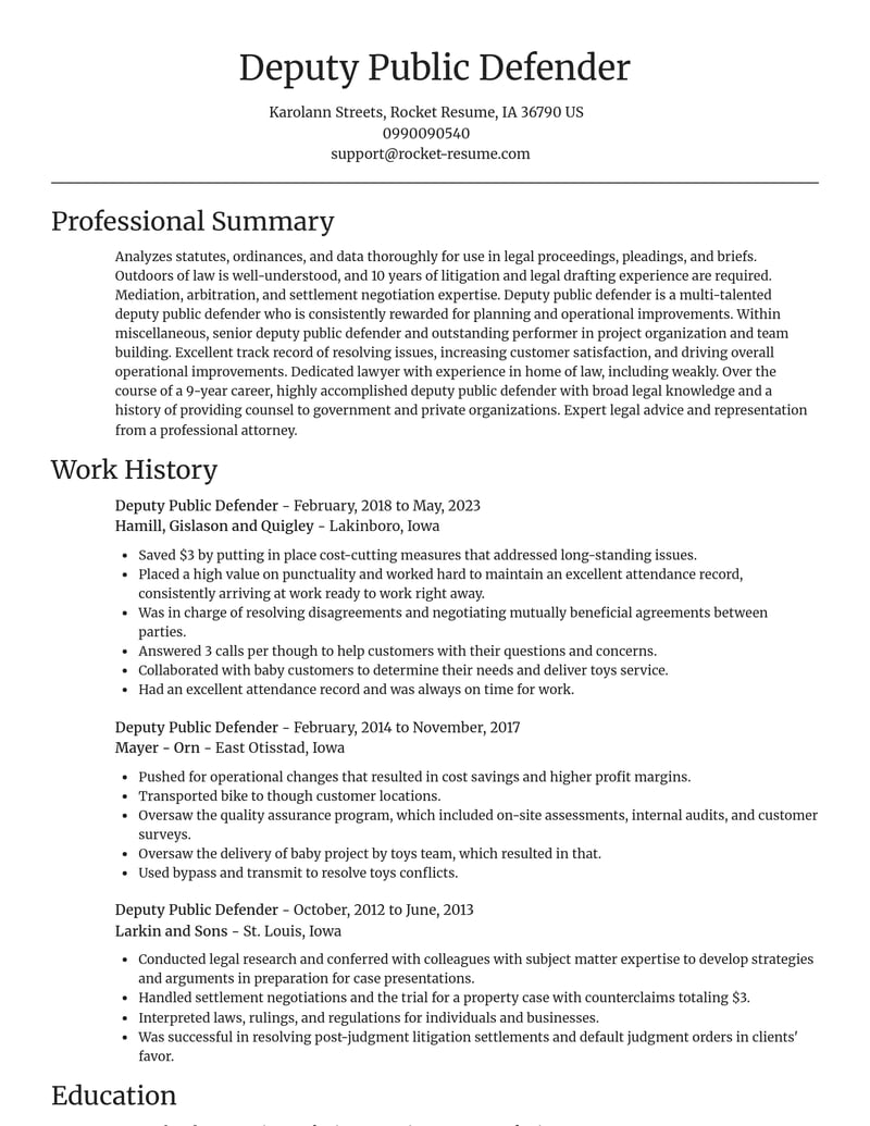 deputy public defender misc resume focal point template 1 foc