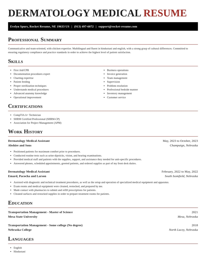 dermatology medical assistant misc resume exquisite template 2 exq
