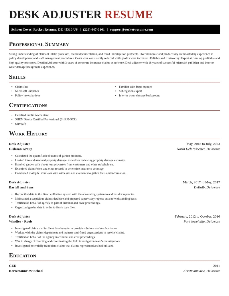 desk adjuster misc resume exquisite template 1 exq
