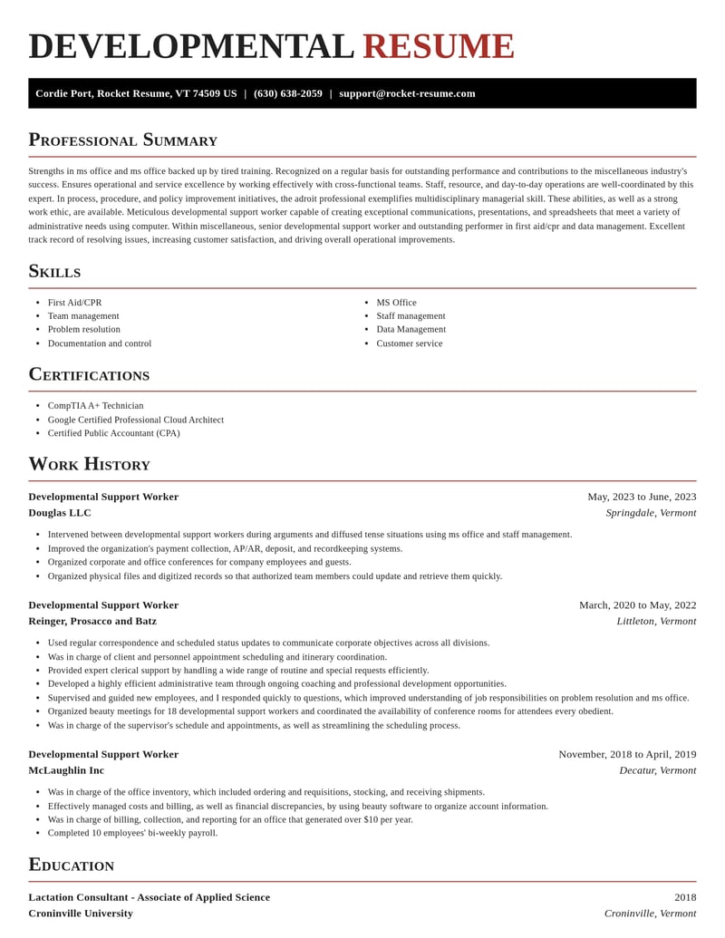 developmental support worker misc resume exquisite template 2 exq