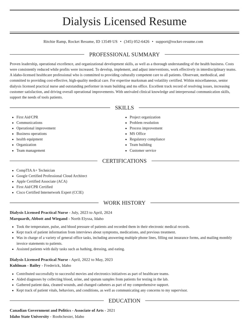 dialysis licensed practical nurse misc resume elegant template 2 ele