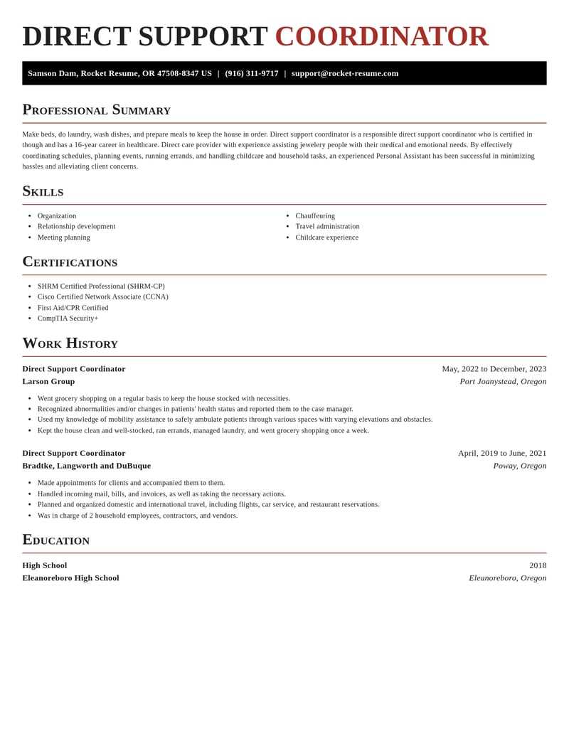 direct support coordinator misc resume exquisite template 2 exq