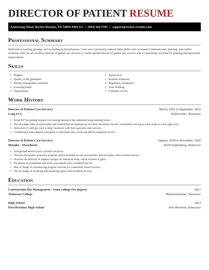director of patient care services misc resume exquisite template 0 exq