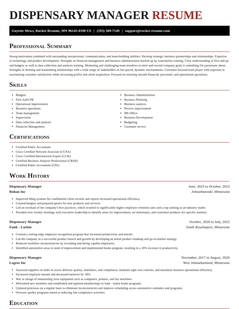dispensary manager misc resume exquisite template 2 exq