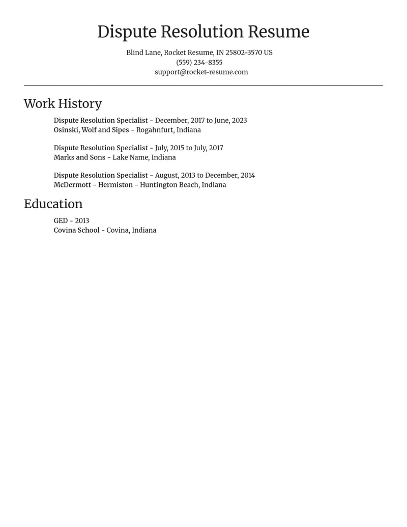 dispute resolution specialist misc resume focal point template 1 foc