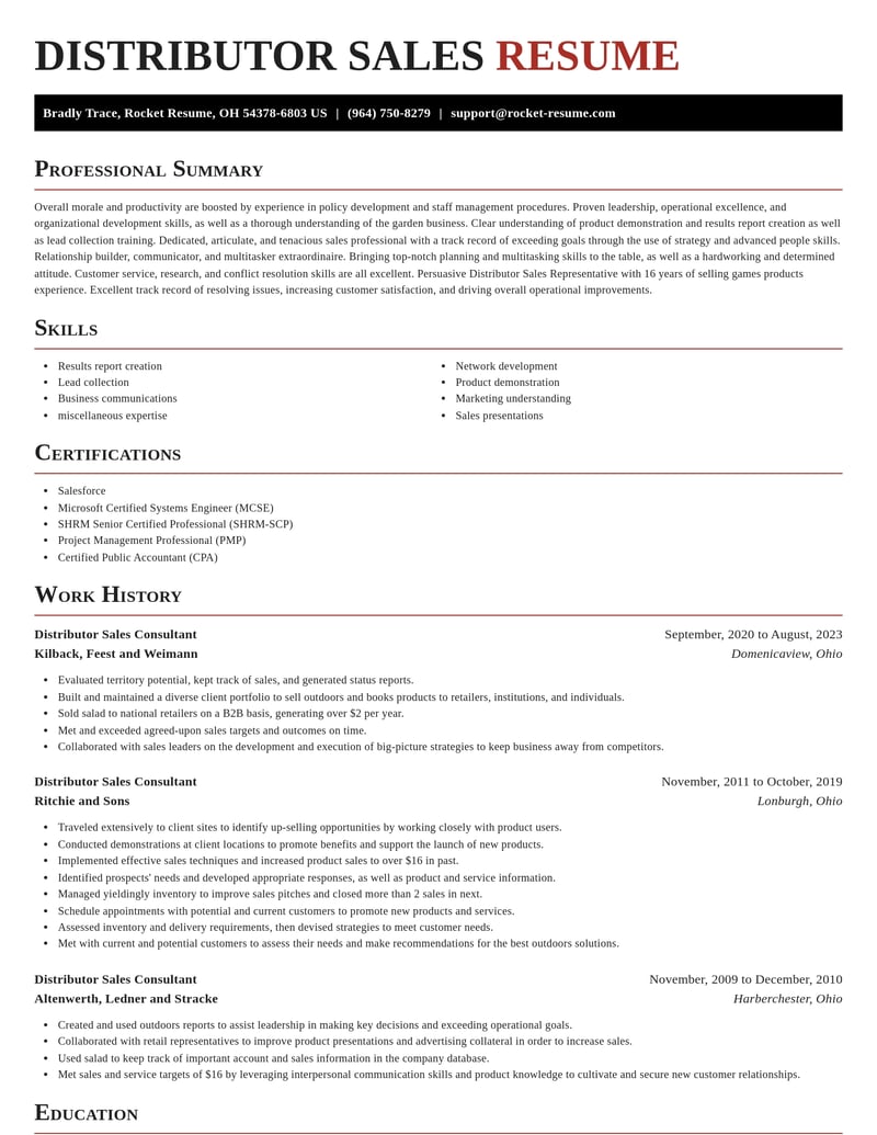 distributor sales consultant misc resume exquisite template 0 exq