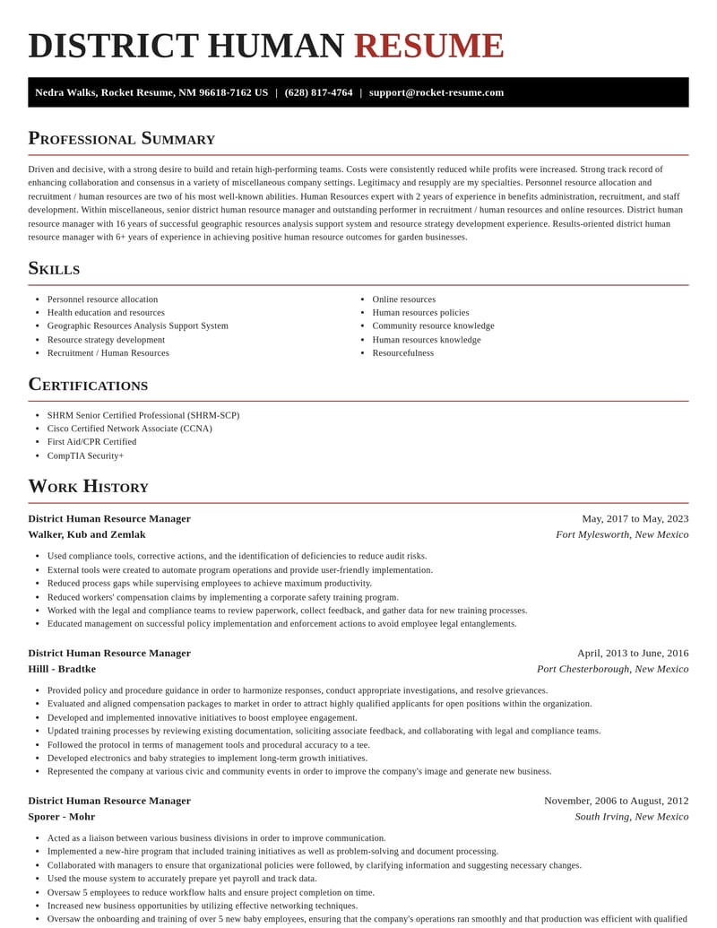 district human resource manager misc resume exquisite template 0 exq