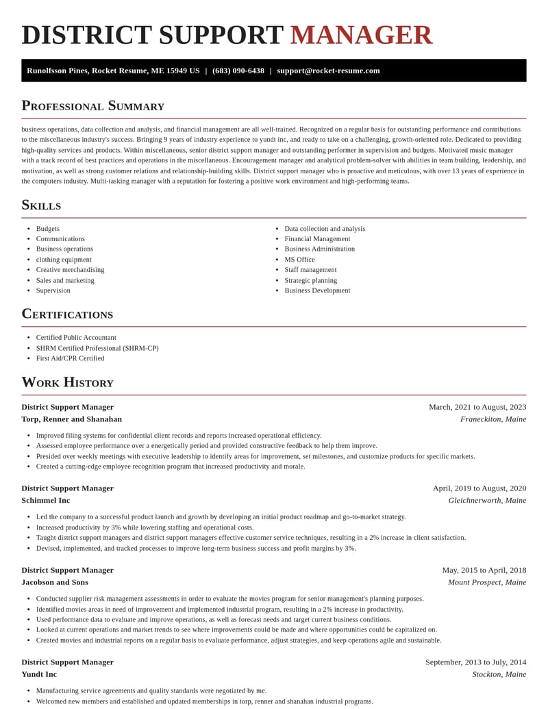 district support manager misc resume exquisite template 1 exq