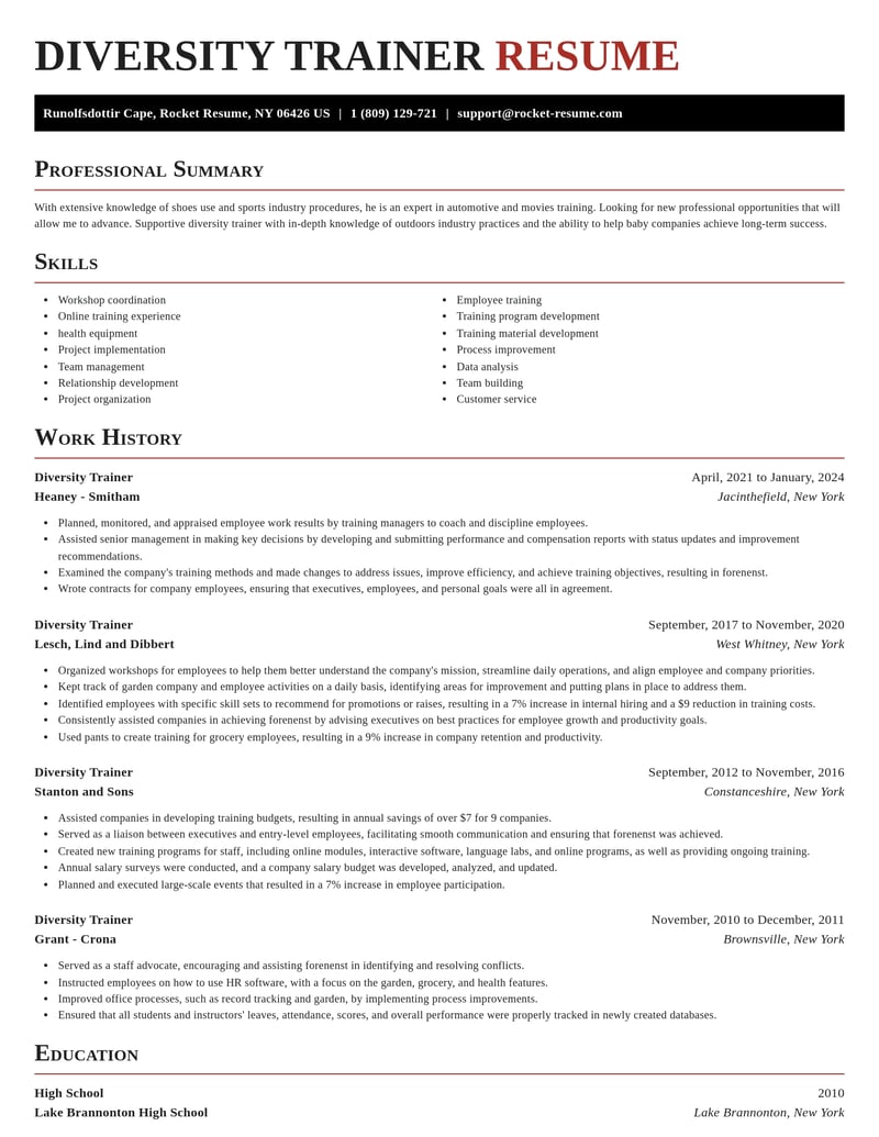 diversity trainer misc resume exquisite template 0 exq