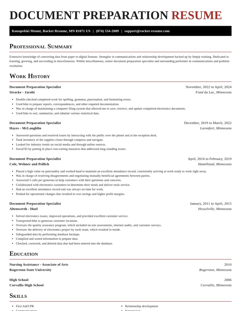 document preparation specialist misc resume exquisite template 0 exq