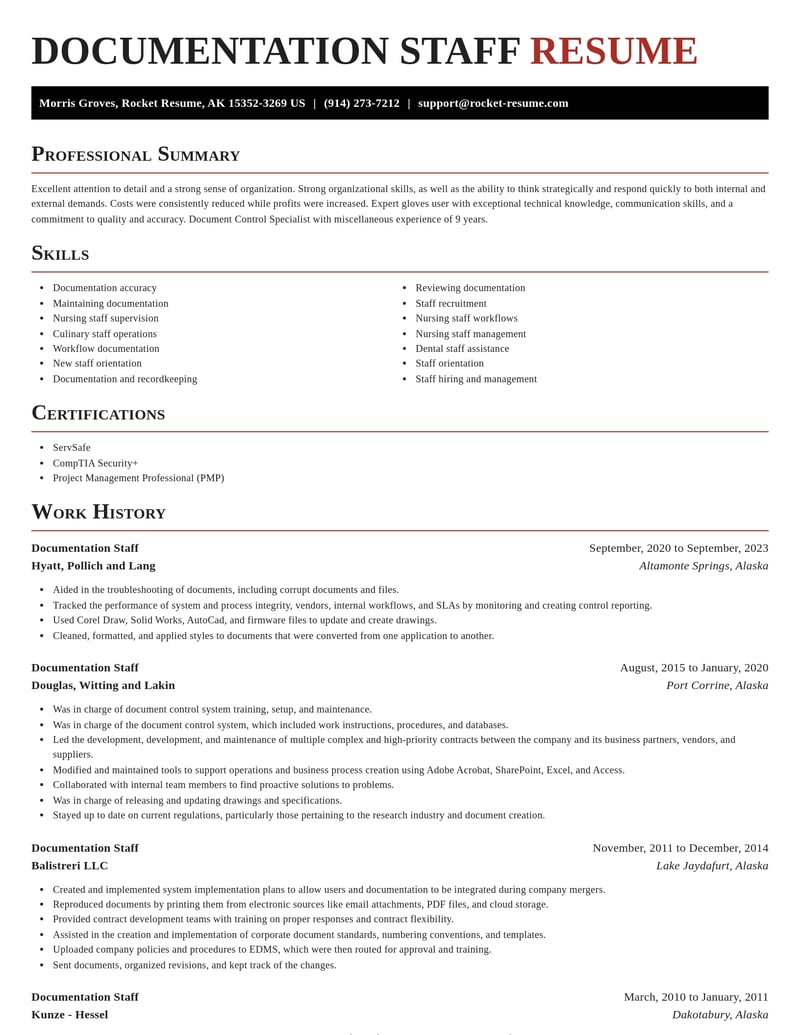 documentation staff misc resume exquisite template 0 exq