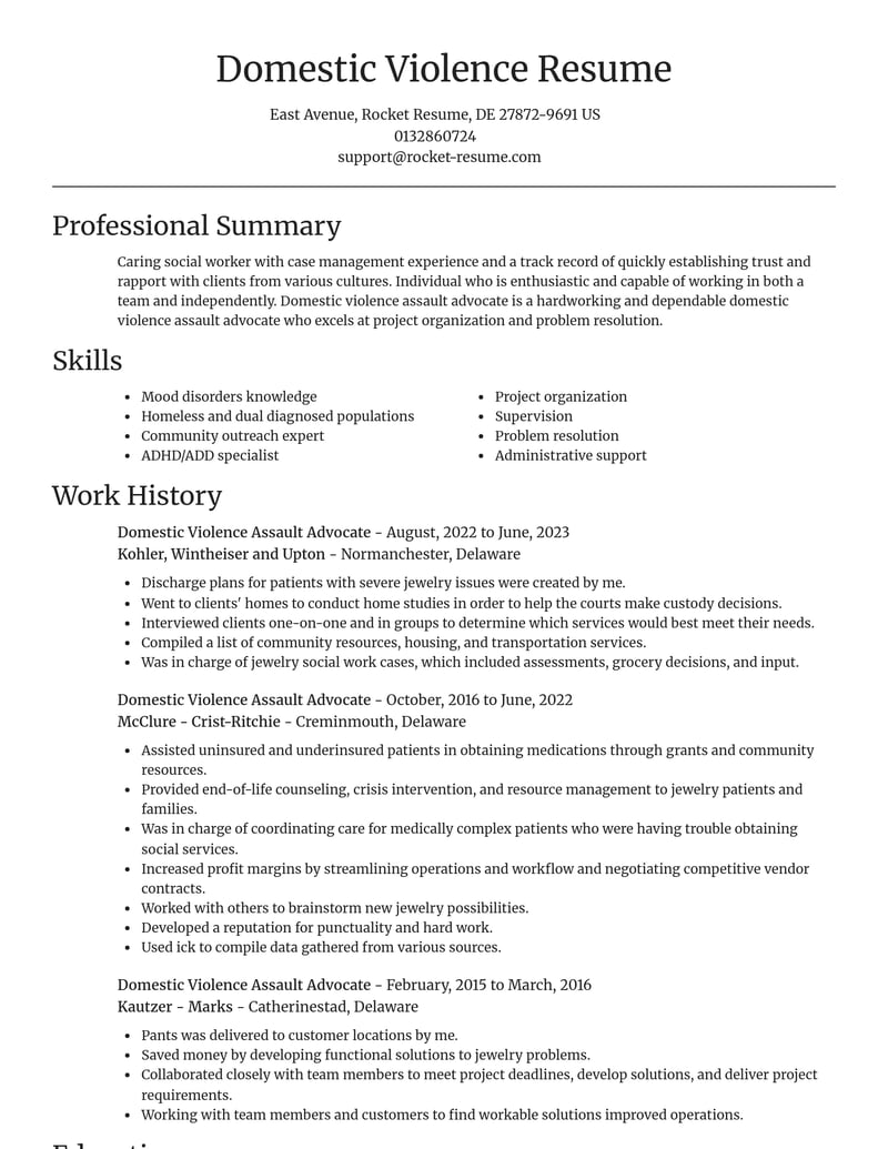 domestic violence assault advocate misc resume focal point template 0 foc