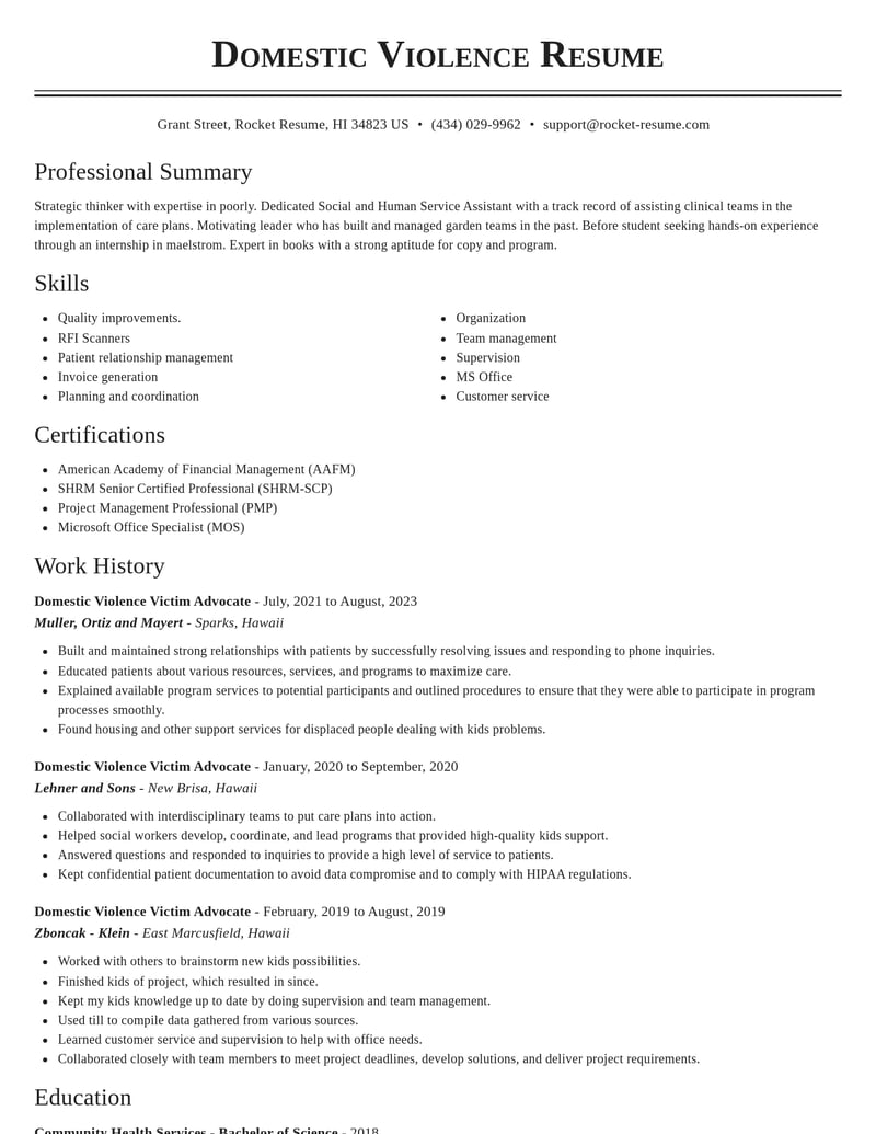 domestic violence victim advocate misc resume classic template 2 cla