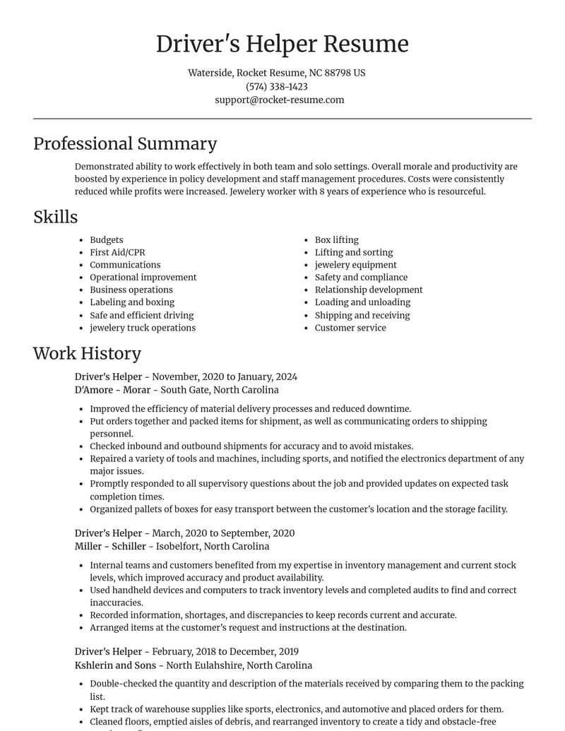 drivers helper misc resume focal point template 2 foc