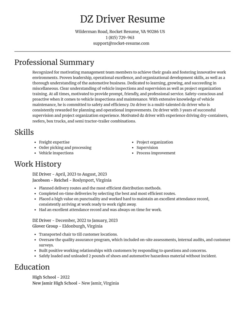 dz driver misc resume focal point template 1 foc