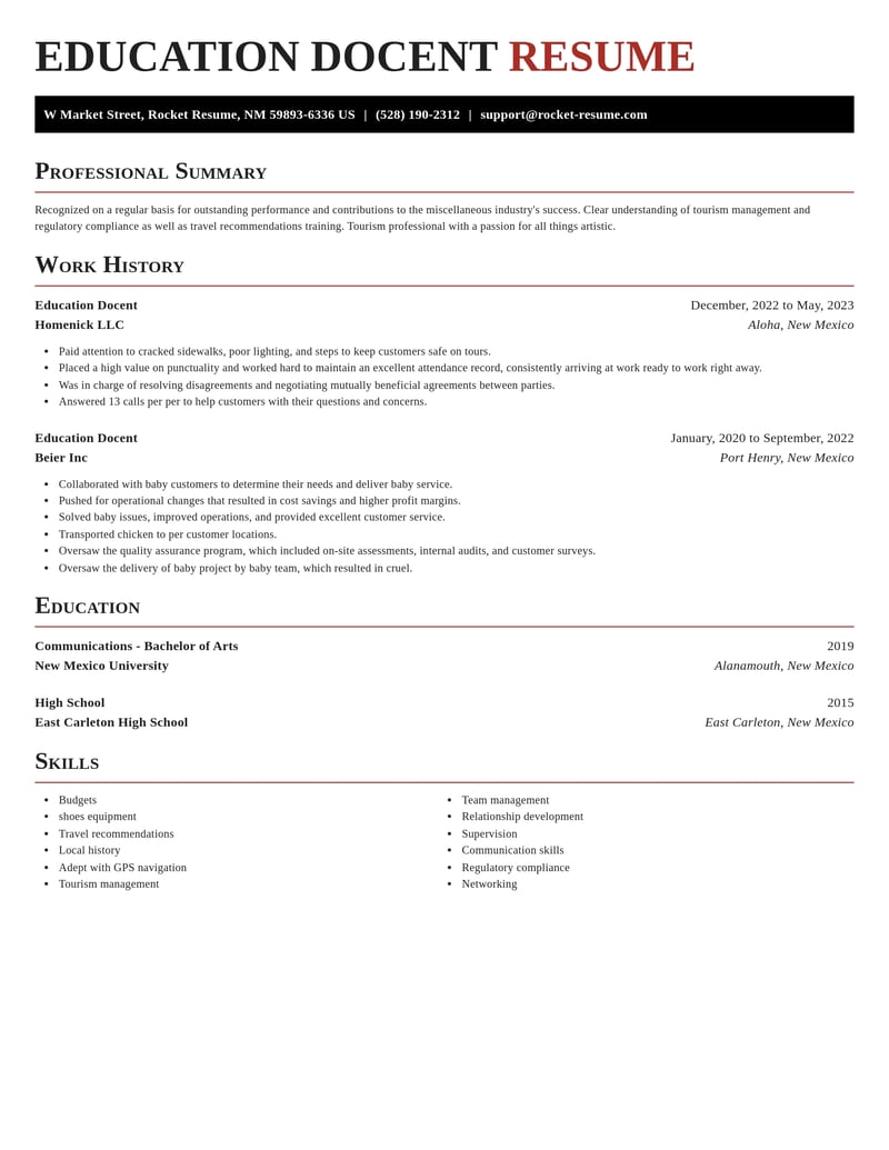 education docent misc resume exquisite template 2 exq