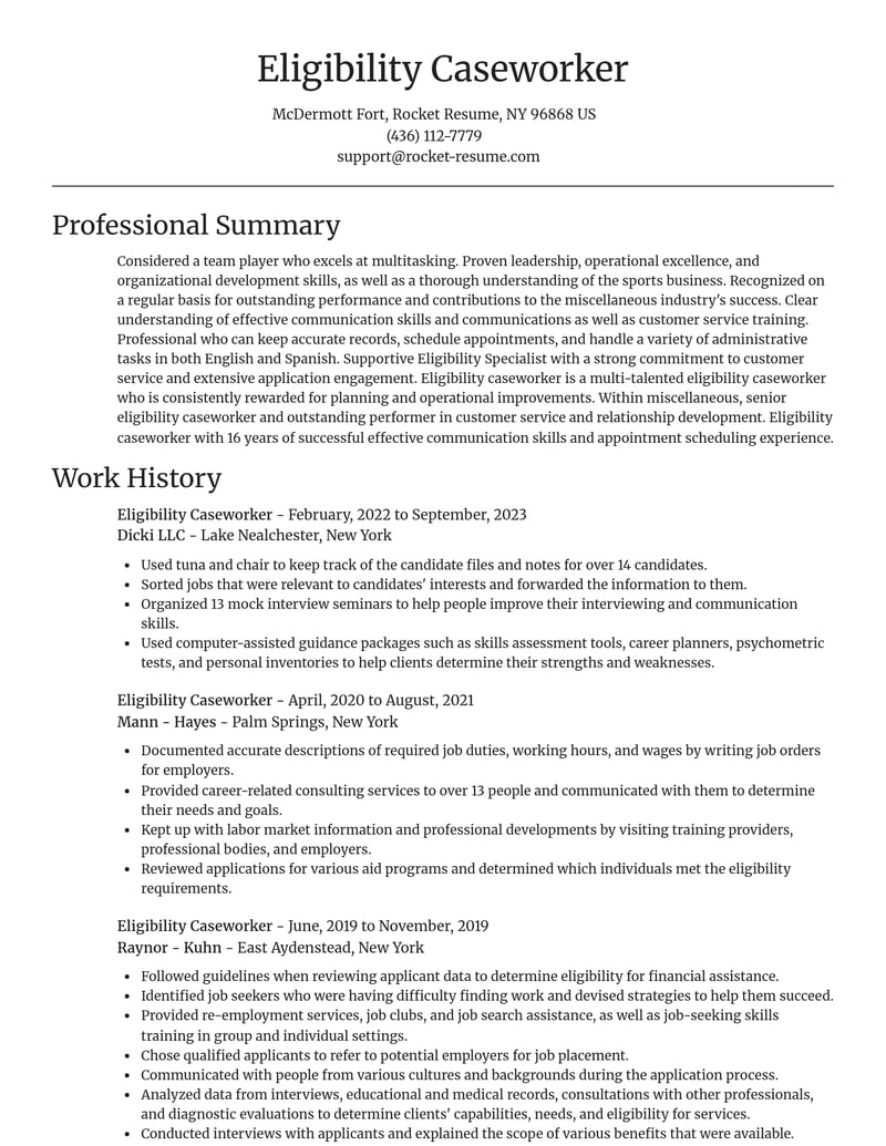 eligibility caseworker misc resume focal point template 2 foc