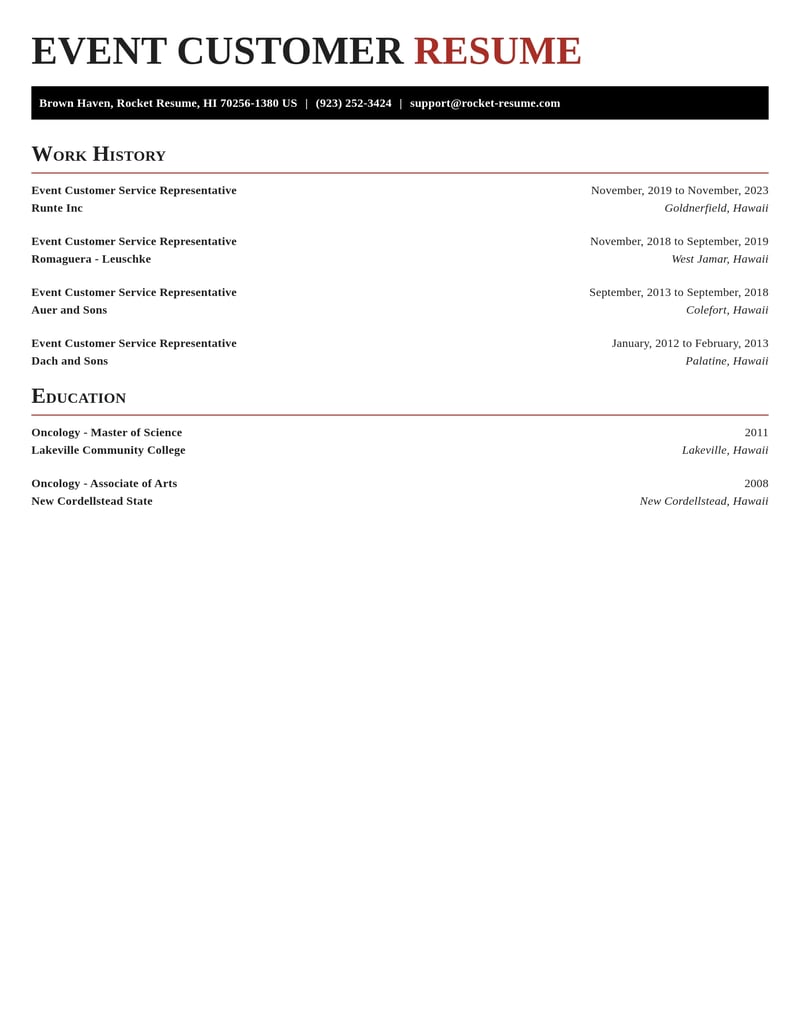 event customer service representative misc resume exquisite template 2 exq