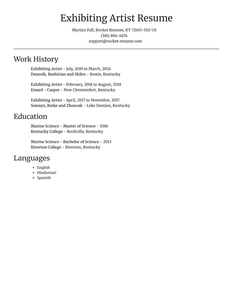 exhibiting artist misc resume focal point template 2 foc