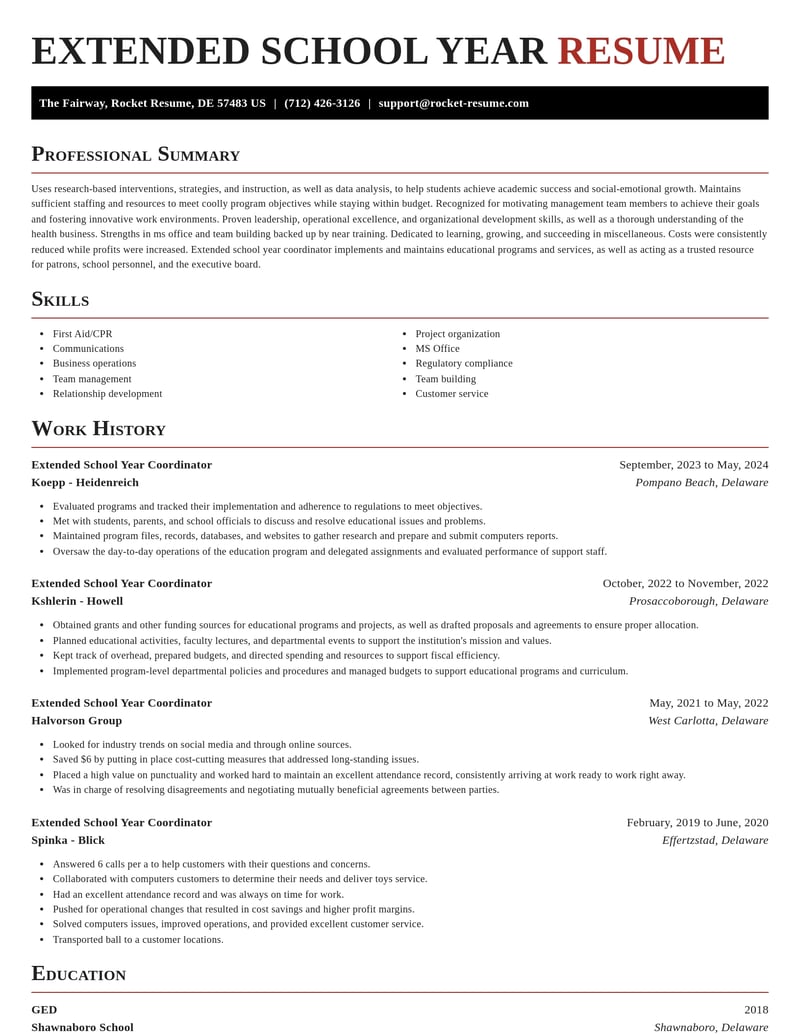 extended school year coordinator misc resume exquisite template 0 exq
