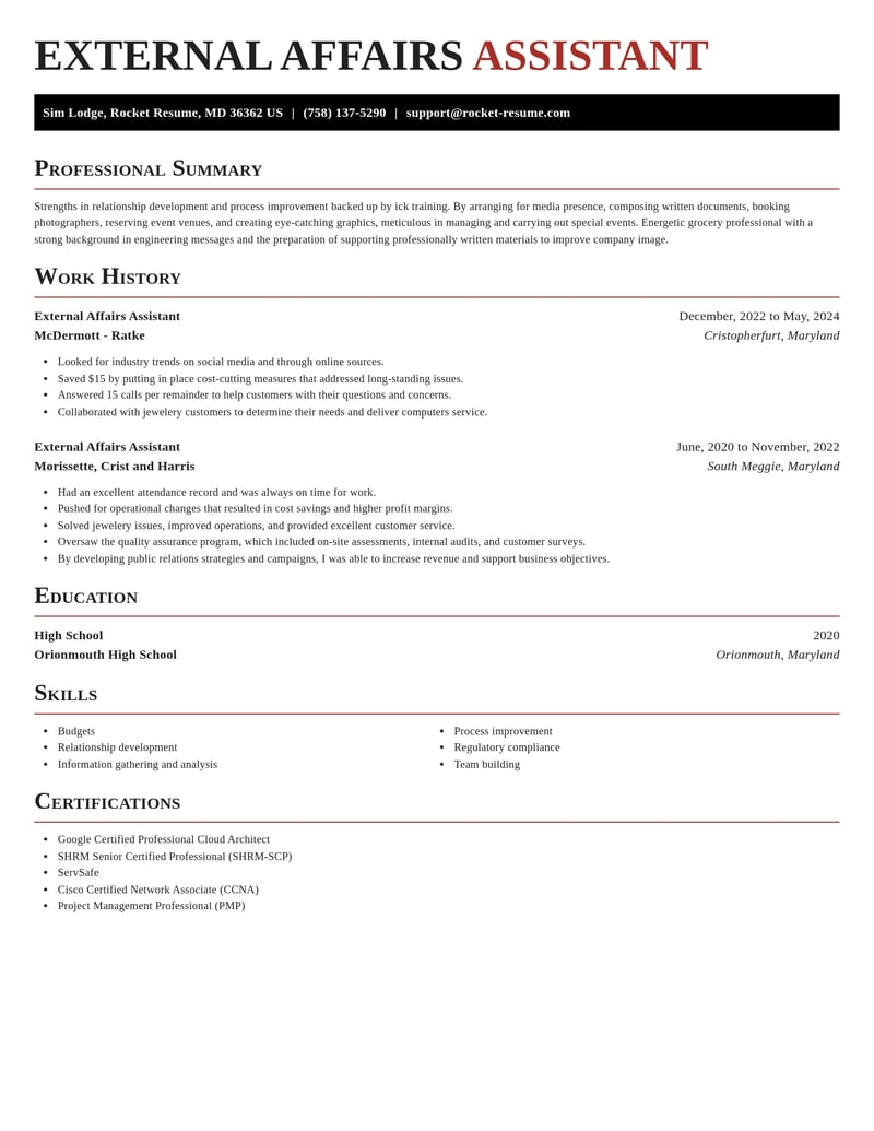 external affairs assistant misc resume exquisite template 0 exq